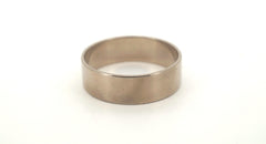 18ct White Gold Plain Band Ring (Size W 1/2) - 502773