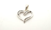 9ct White Gold Heart Shaped Diamond Pendant - 505733