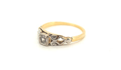 Unisex 18ct Yellow & White Gold (Size J 1/2) - 505122