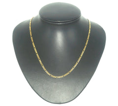 9ct Yellow Gold Figaro Curb Link Necklace (50cm) - 505333
