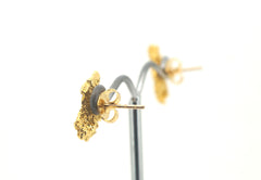 22ct Gold Nugget Stud Earrings with 9ct Backing - 503212