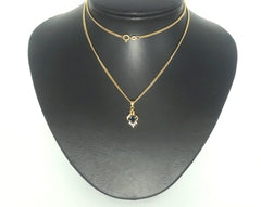 18ct Yellow Gold Thick Curb Link Necklace with Pendant (60cm) - 505500