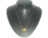 Ladies 14ct Yellow Gold Leaf Themed Necklace/Pendant (41cm) - 505419