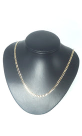 Unisex Solid 9CT Yellow Gold Curb Link Necklace (55cm, 10.2g) - 503833