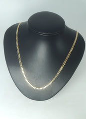 Unisex Solid 9CT Yellow Gold Curb Link Necklace (58cm, 12.33g) - 505864