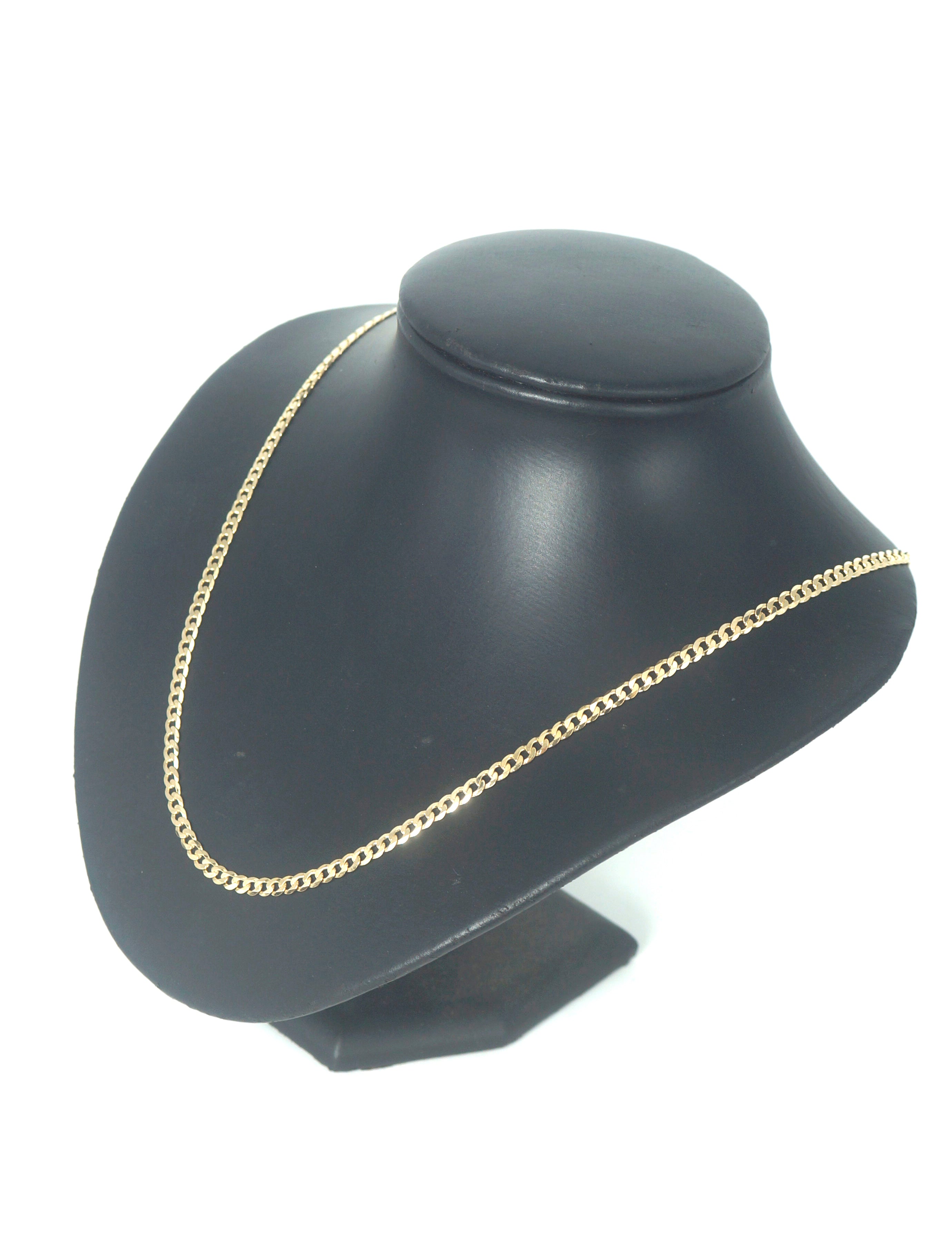 Unisex Solid 9CT Yellow Gold Curb Link Necklace (58cm, 12.33g) - 505864