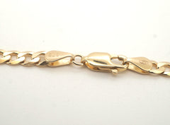 Unisex Solid 9CT Yellow Gold Curb Link Necklace (58cm, 12.33g) - 505864