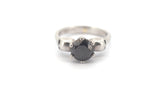 950pt Platinum and Treated Black Diamond Skull Themed Ring (Size G) - 504067