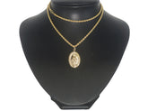 Men's 18ct Yellow Gold Rope Link Necklace with Jesus Pendant (59cm) - 506843