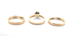 Ladies Michael Hill 9CT Yellow Gold Diamond Trilogy Ring Set (Size N 1/2) - 504886