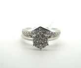 Ladies 9CT White Gold Diamond Ring Set - 214693