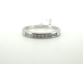 Ladies 9K White Gold Diamond Ring (Size: S) - 248535