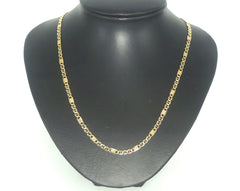 9ct Yellow Gold Anchor/Figaro Chain Necklace (50cm) - 505279