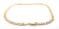 Ladies 9ct Yellow Gold Anchor Link Bracelet (25) - 506070