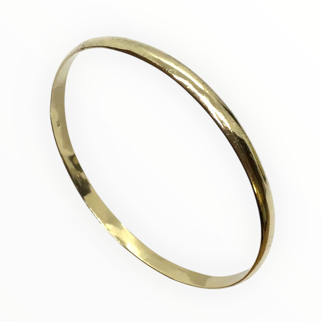 Ladies 9ct Gold Bangle (Diameter 7cm) Ref#513720