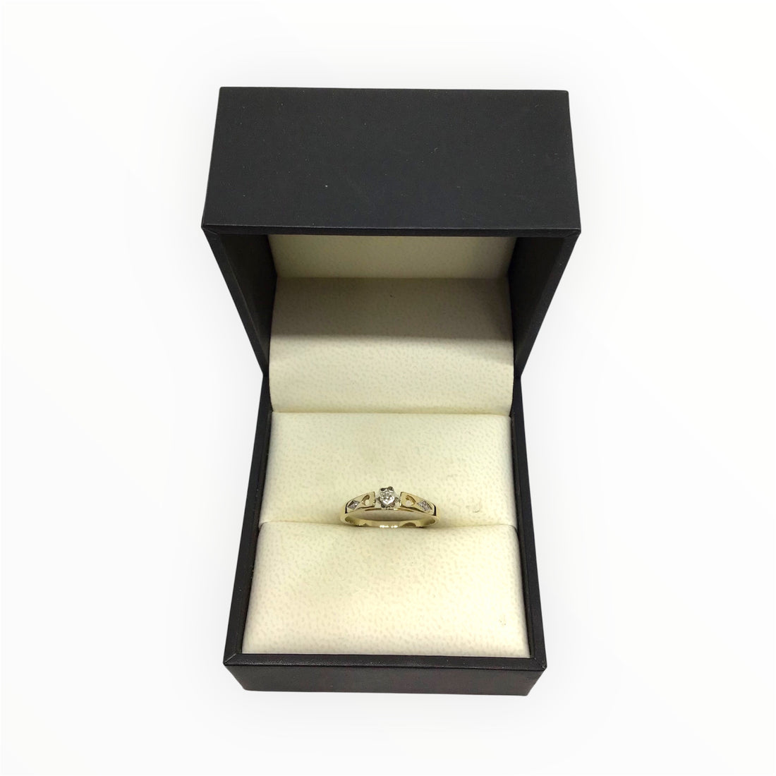 Ladies 9ct Gold Diamond Ring (Size N 1/2) Ref#513328