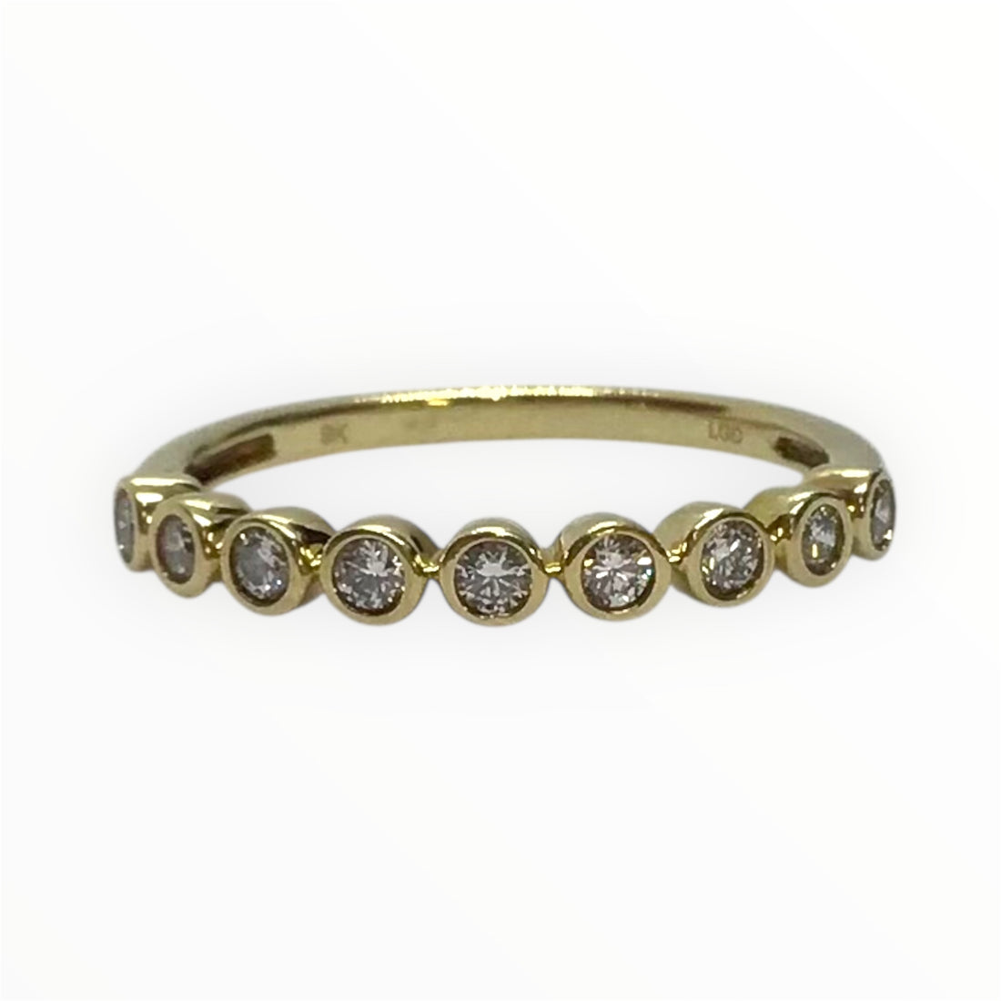 Ladies 9ct Gold Diamond Ring (Size P) Ref#512926