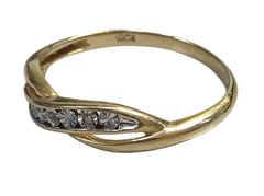 Ladies 9ct Gold Diamond Ring (Size O) Ref#506677