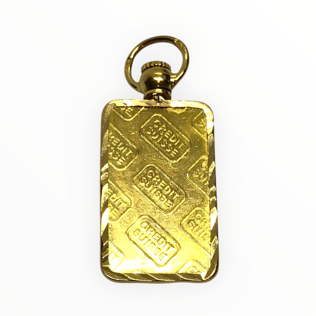 Unisex 22ct Gold Pendant with a Gold Bullion Inside (Length 3.5cm) Ref#511373