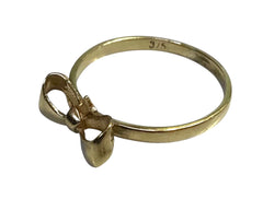 Ladies 9ct Yellow Gold Bow Ring (Size O) Ref#506879