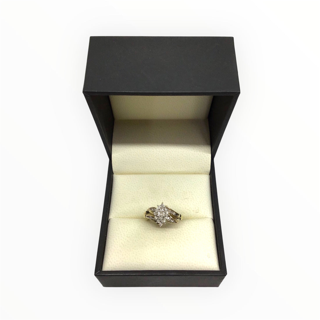 Ladies 9ct Gold Diamond Ring (Size M) Ref#512923