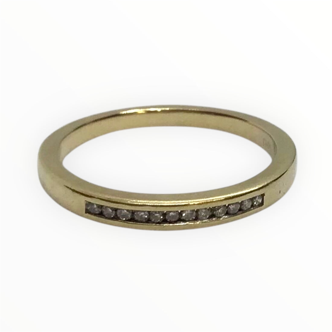 Ladies 10ct Gold Diamond Ring (Size M 1/2) Ref#511433