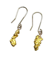 Ladies 23ct Gold Nugget Drop Earrings Ref#506495