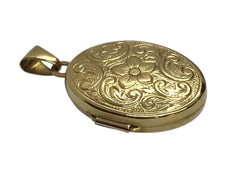 Ladies 9ct Gold Oval Shaped Locket Pendant Ref#505567