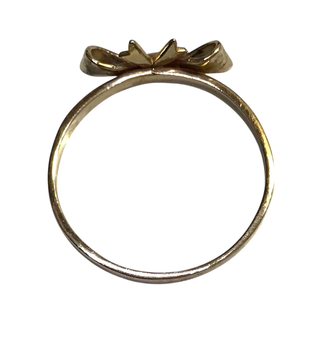 Ladies 9ct Yellow Gold Bow Ring (Size O) Ref#506879