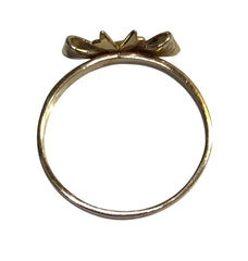 Ladies 9ct Yellow Gold Bow Ring (Size O) Ref#506879