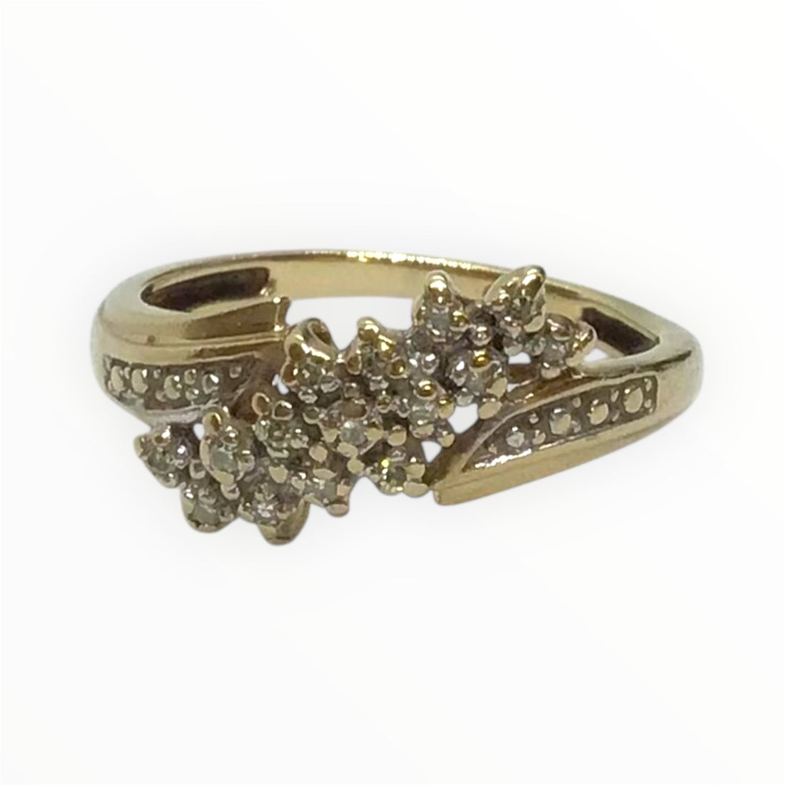 Ladies 9ct Gold Diamond Ring (Size K) Ref#513600