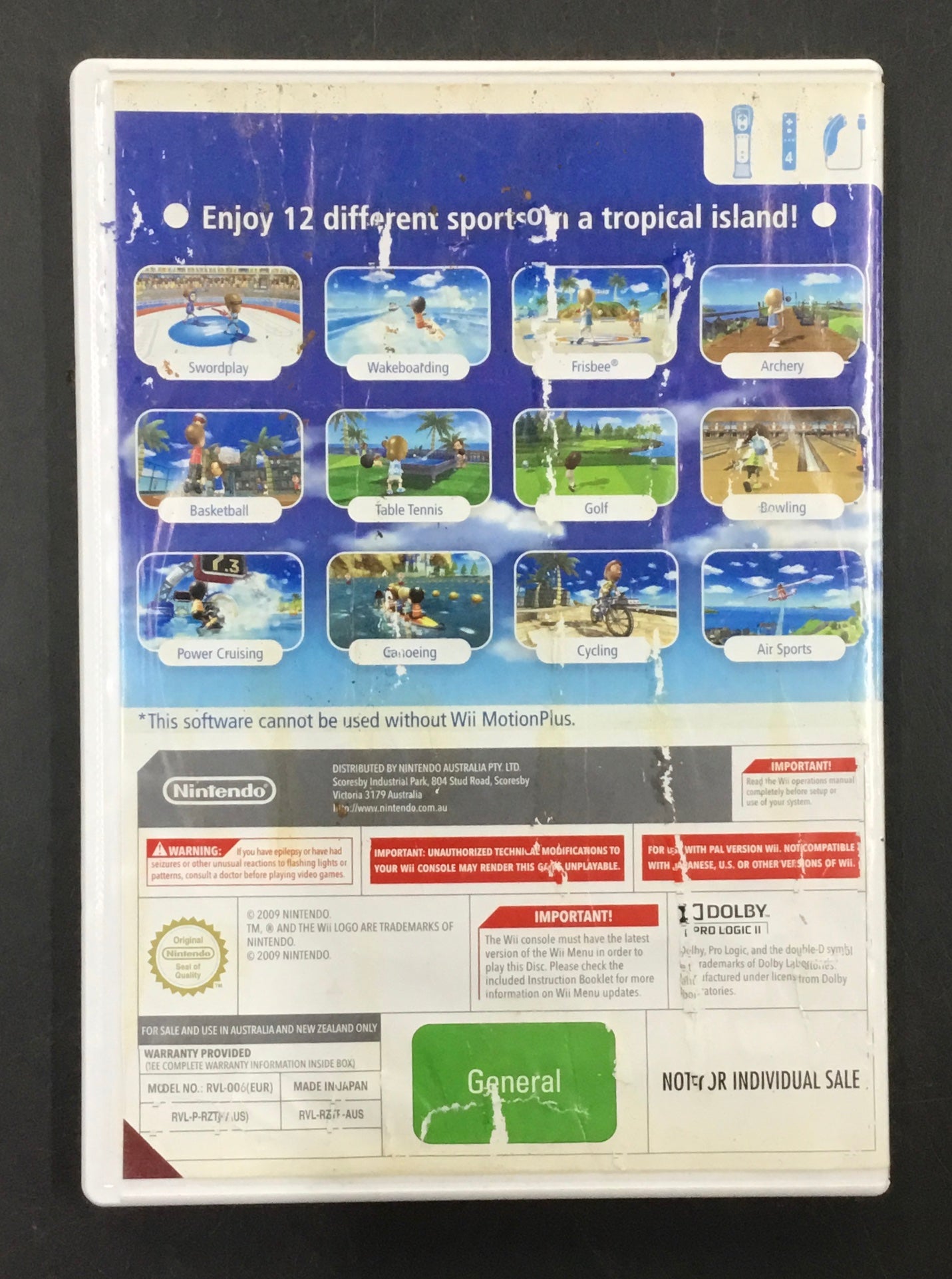 NINTENDO WII GAME Wii SPORTS RESORT Ref#512749