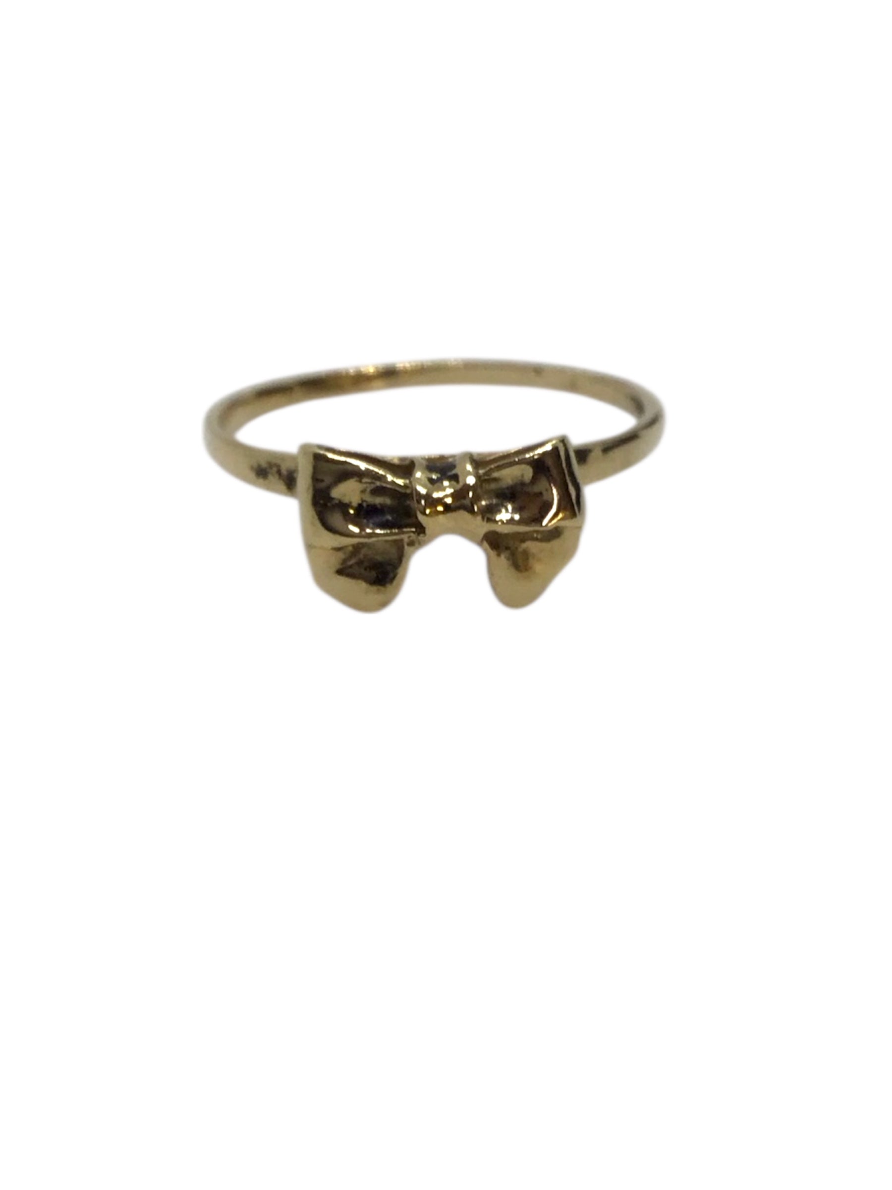 Ladies 9ct Yellow Gold Bow Ring (Size O) Ref#506877