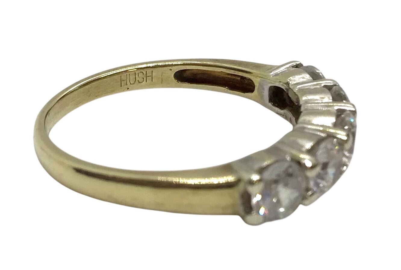 Ladies 9ct Yellow Gold Dress Ring (Size M 1/2) Ref#506873