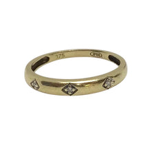 Ladies 9ct Yellow Gold Diamond Ring (Size O) Ref#506853
