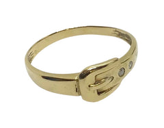 Ladies 14ct Yellow Gold Diamond Ring (Size P) Ref#505968