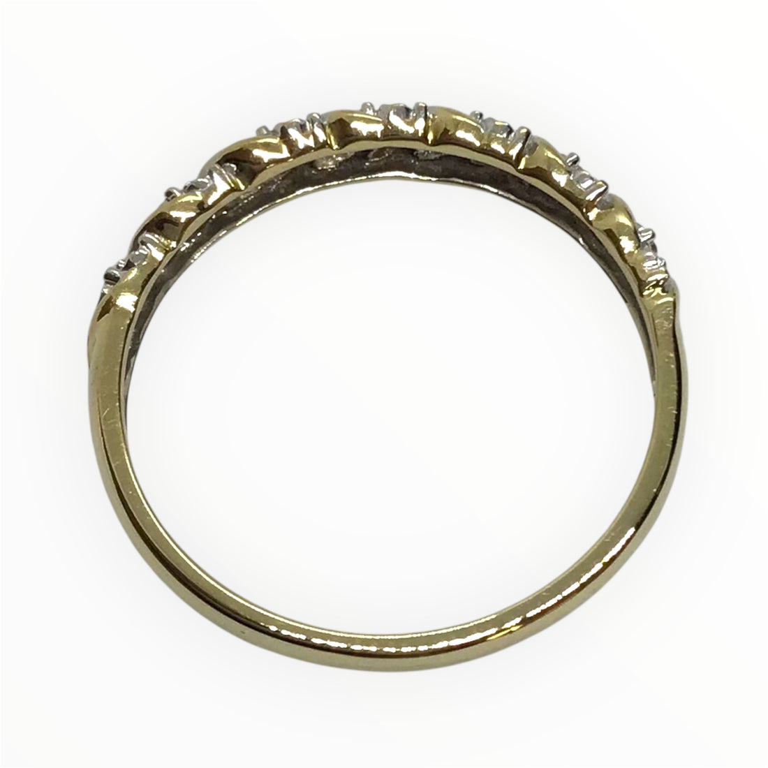 Ladies 9ct Gold Diamond Ring (Size O) Ref#512336