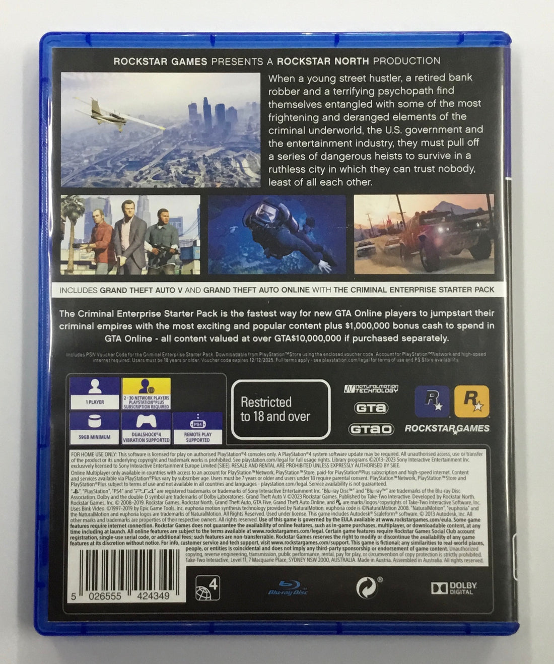 PS4 GAME GRAND THEFT AUTO V Ref#507089
