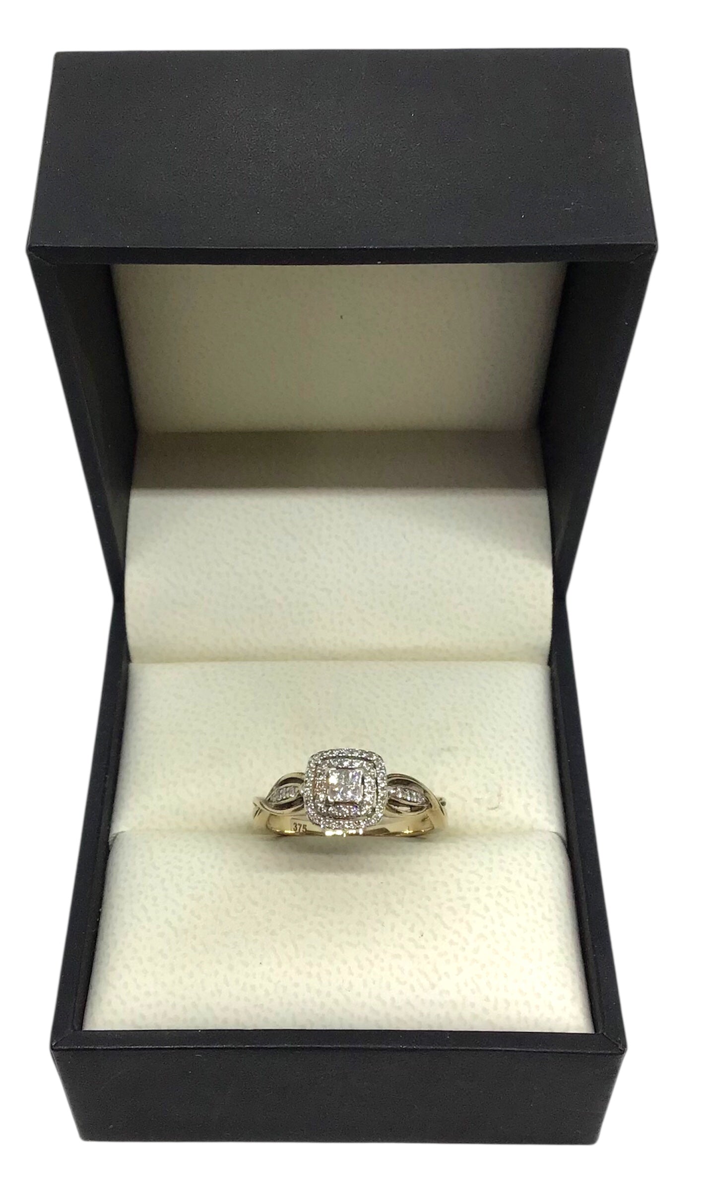 Ladies 9ct Yellow Gold Diamond Engagement Ring (Size Q) Ref#504363