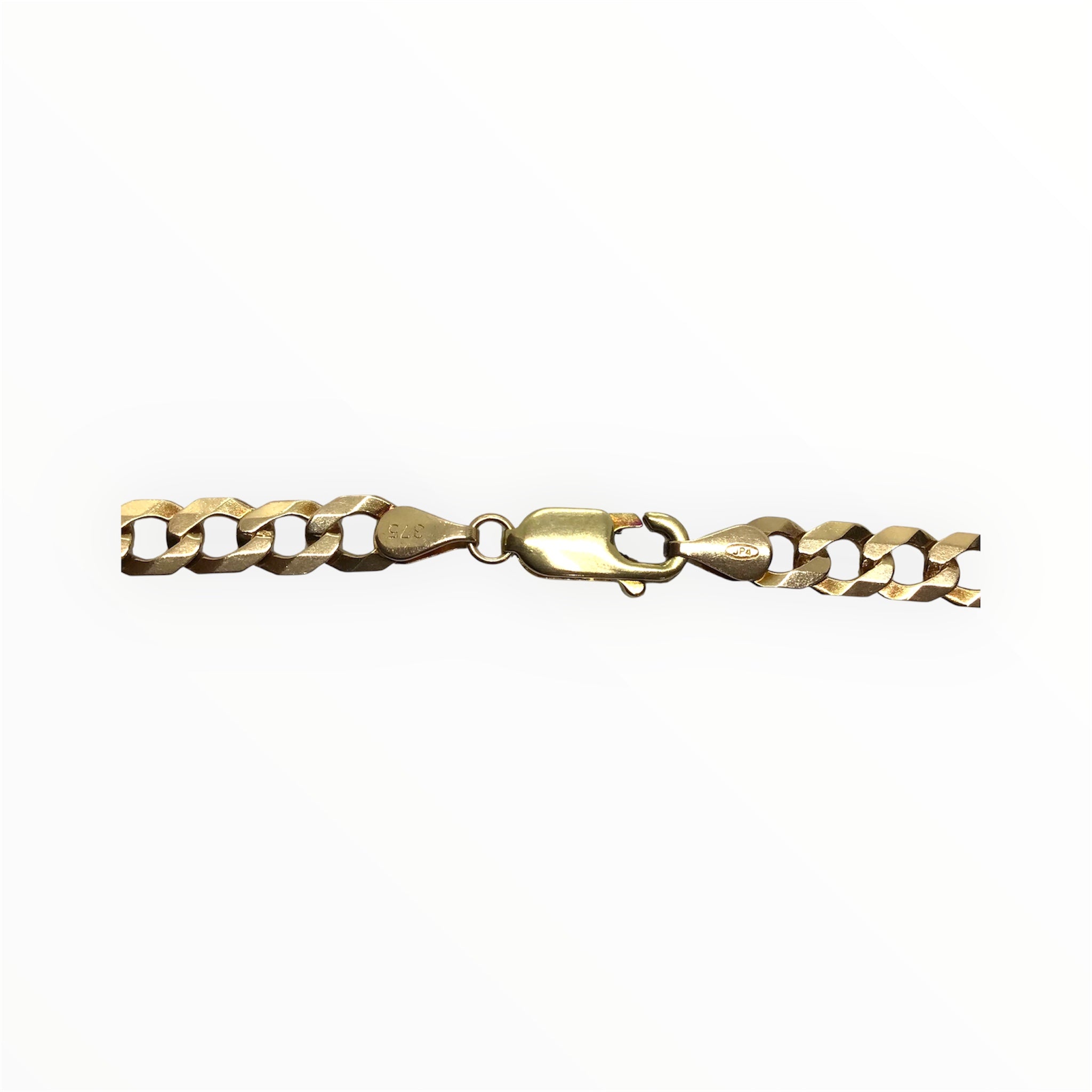 Unisex 9ct Gold Flat Curb Chain (Length 56cm) Ref#512337