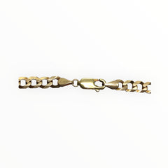 Unisex 9ct Gold Flat Curb Chain (Length 56cm) Ref#512337