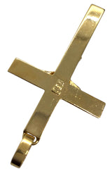 Unisex 9ct Yellow Gold Cross Pendant Ref#506864