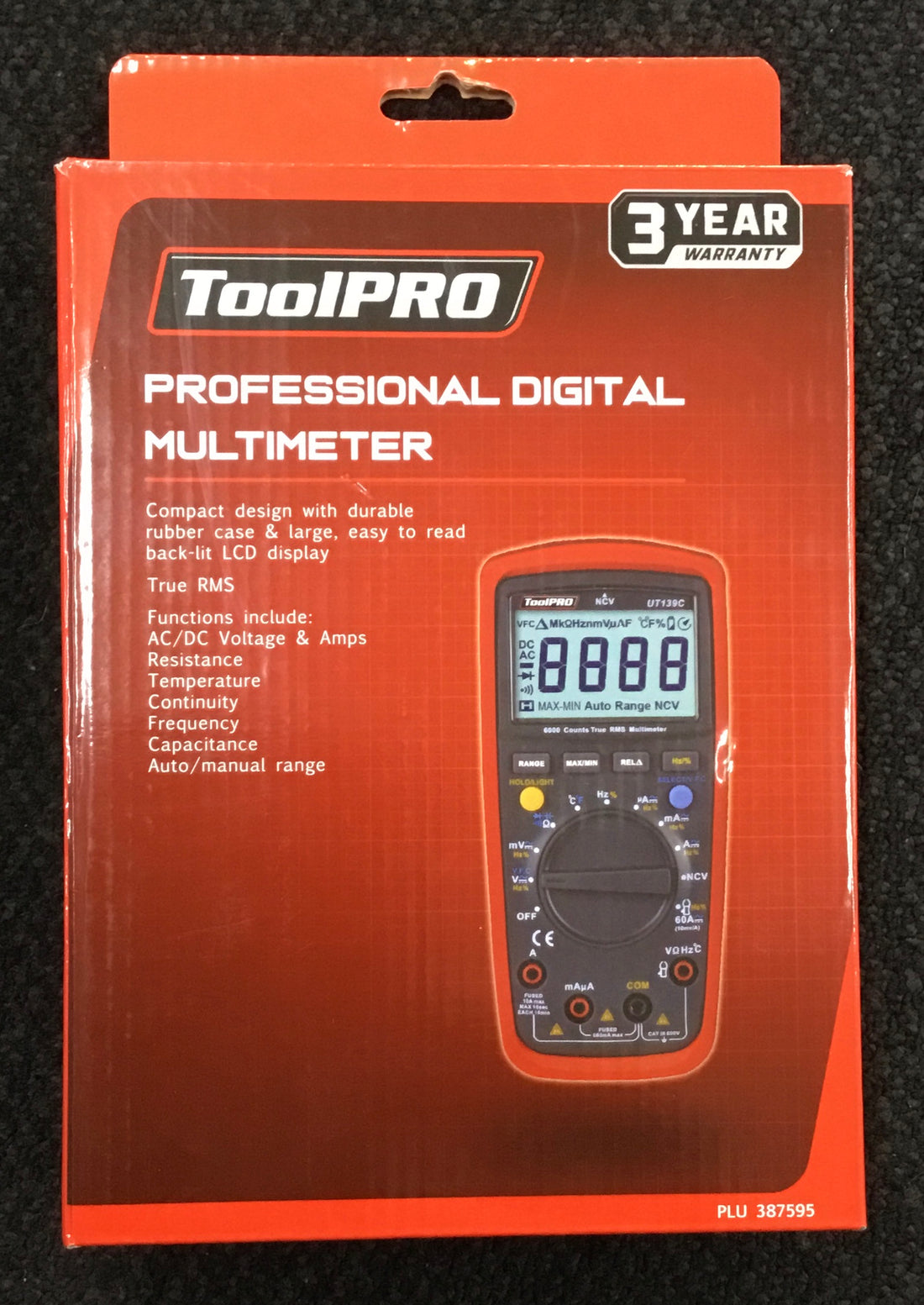 TOOLPRO PROFESSIONAL DIGITAL MULTIMETER Ref#513748