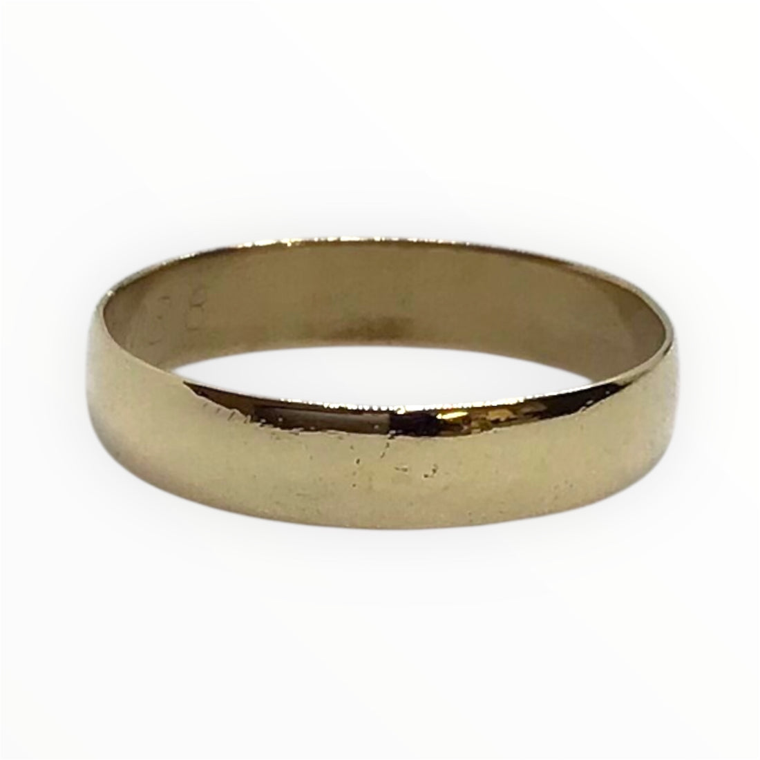 Unisex 9ct Gold Plain Ring (Size T) Ref#511928