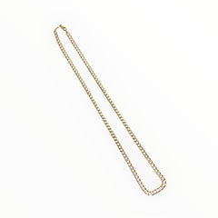 Unisex 9ct Gold Flat Curb Chain (Length 56cm) Ref#512337
