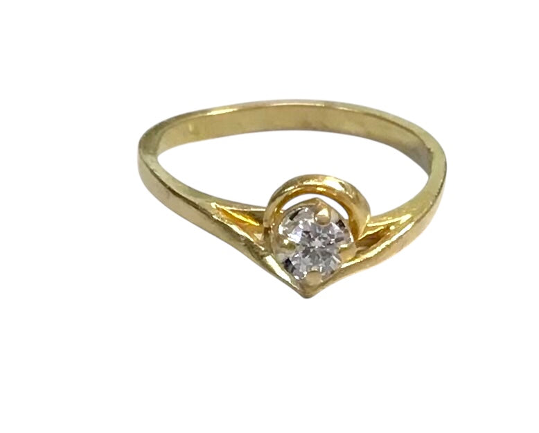 Ladies 18ct Gold Diamond Ring (Size L) Ref#506449