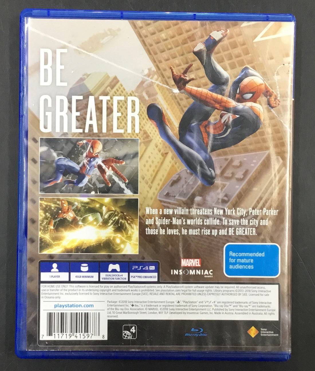PS4 GAME SPIDER-MAN Ref#512883