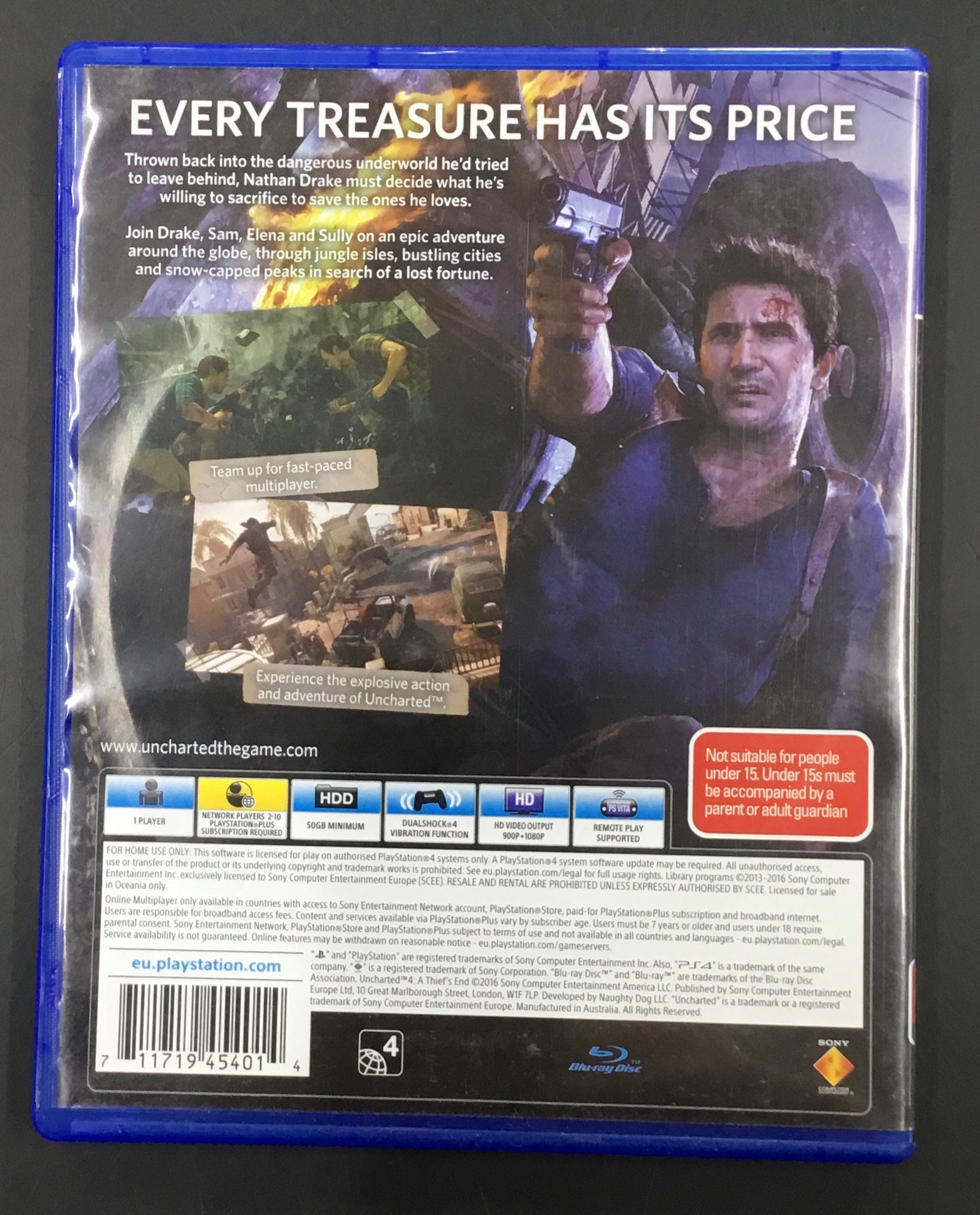 PS4 GAME UNCHARTED 4 A Thief's End Ref#512224