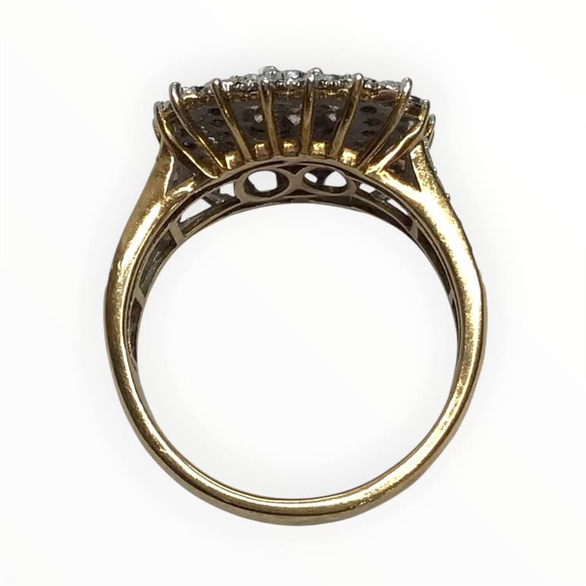 Ladies 9ct Gold Diamond Ring (Size O) Ref#513123