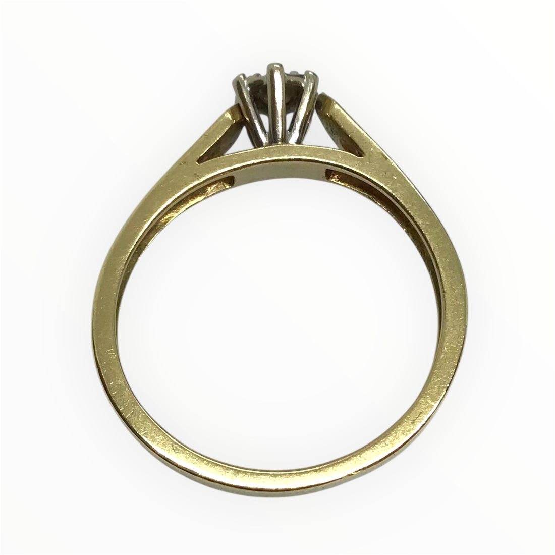 Ladies 9ct Gold Lab Grown Diamond Ring (Size M) Ref#513715